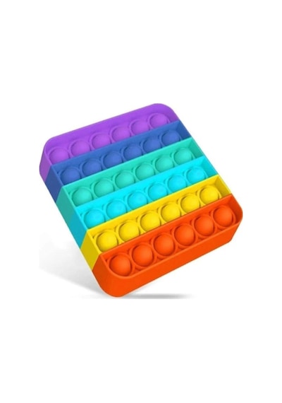 Toys Pop It Push Bubble Fidget Özel Pop Duyusal Oyuncak Zihinsel Stres Rainbow Renk