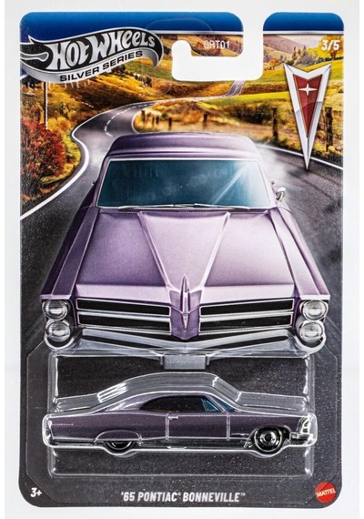 Hot Wheels Silver Series 1:64 Tekli Arabalar - 65 Pontıac Bonnevılle Grt01 - Jky12 Çok Renkli