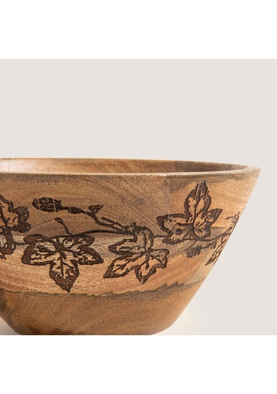 Foglia Ahşap Sunum Kasesi 25x25x11cm Natural Naturel