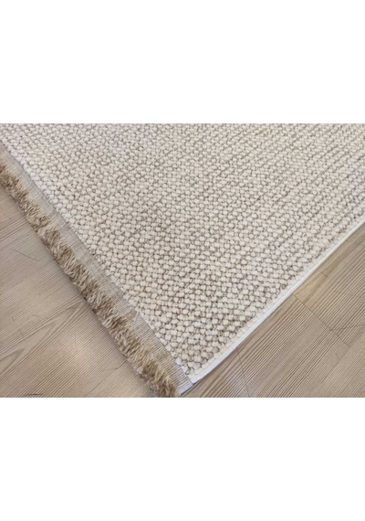 Zen Serisi Naturel Bukleli Yumuşak Hav Toz Vermez Modern Desenli Dokuma Salon Halı Renkli