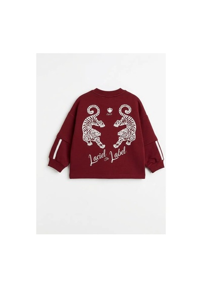 Poala Kids Label Sweatshirt Bordo
