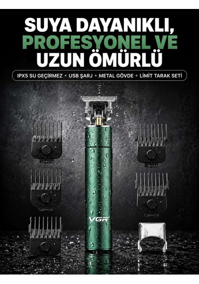 4 Limit Taraklı Ipx5 Su Geçirmez Saç Kesme Makinesi