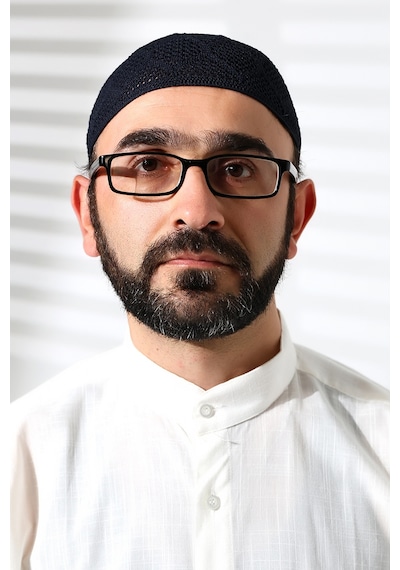 Makine Örgüsü Dantel Detaylı Namaz Takkesi Lacivert Lacivert