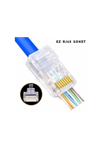 Qport Q-J600Y Ez-Rj45 Yeni Nesil Jack Konnektör 50'Li Paket