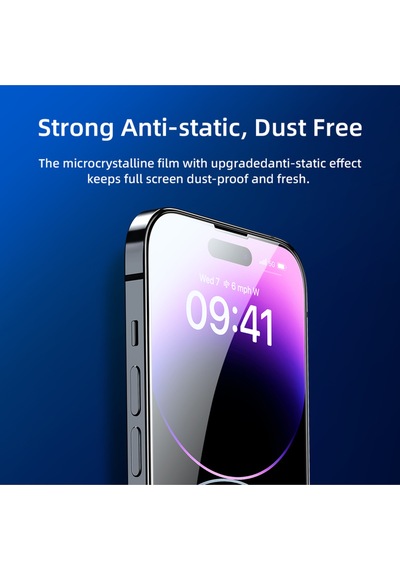 Apple iPhone Uyumlu 14 Pro Anti-static Temperli Full Cam Ekran Koruyucu 2 Adet - 728806603
