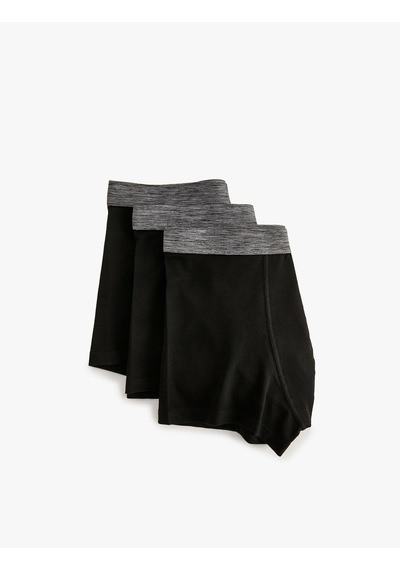 Koton Basic 3'lü Boxer Seti Kırçıllı Siyah 5wlm90066mk Siyah