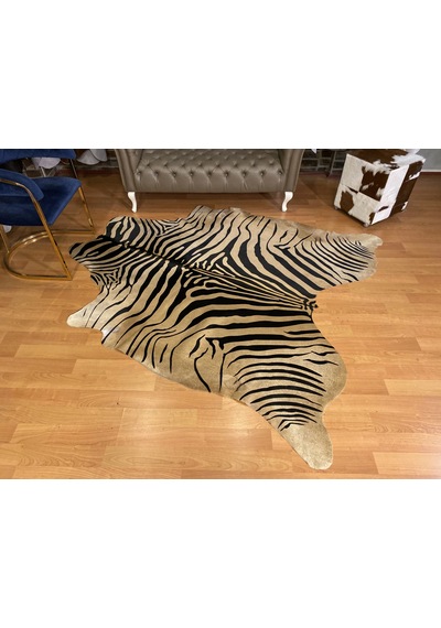Hakiki Deri Dana Postu Kahve Zebra Baskılı 195 X 220 Cm - 2261101000012