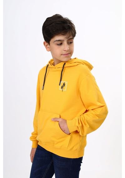 Toontoy Kids Toontoy Erkek Çocuk Relax Fit Kapüşonlu Cepli Hafif Düşük Omuz Baskılı Sweatshirt - 2 İplik Hardal Toontoy Kids Toontoy Erkek Çocuk Relax Fit Kapüşonlu Cepli Hafif Düşük Omuz Baskılı Sweatshirt - 2 İplik Hardal