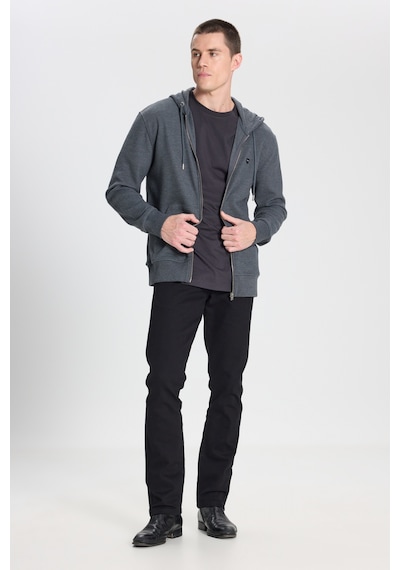 Wrangler Regular Fit Normal Kesim Kapüşonlu Antrasit Melanj Sweatshirt W242664ANM Antrasit Melanj