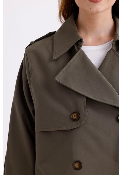Pastelastore %100 Pamuk Gabardin Astarlı Oversize Geniş Kalıp Kadın Crop Kısa Trençkot 1122 Haki Pastelastore %100 Pamuk Gabardin Astarlı Oversize Geniş Kalıp Kadın Crop Kısa Trençkot 1122 Haki