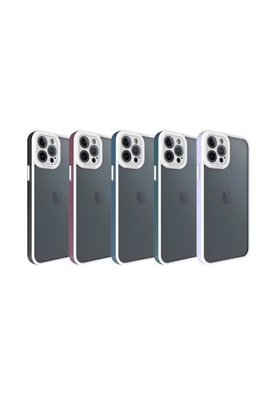 Apple Uyumlu iPhone 12 Pro Kılıf Zore Mima Kenarları Renkli Silikon Kılıf