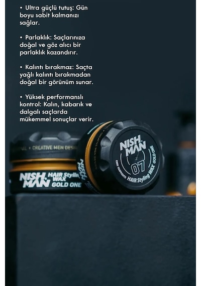 07 Saç Şekillendirici Ultra Sert Parlak Wax 150 Ml