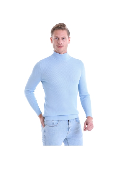 Hatemoğlu Mavi Regular Fit Düz Balıkçı Yaka Triko Yün Kazak Mavi Hatemoğlu Mavi Regular Fit Düz Balıkçı Yaka Triko Yün Kazak Mavi