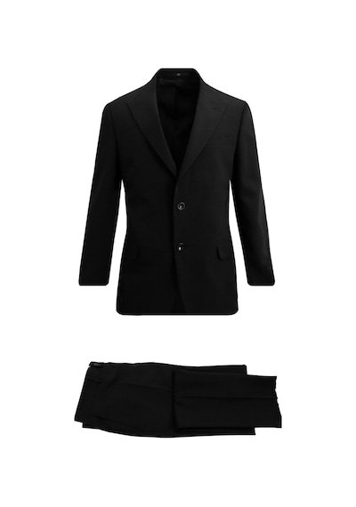 Uki Siyah Sivri Yaka Comfort Fit Klasik Takım Elbise Siyah