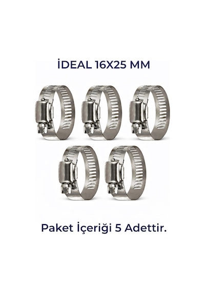 Hortum Kelepçesi 5 Adet 16x25' Lik