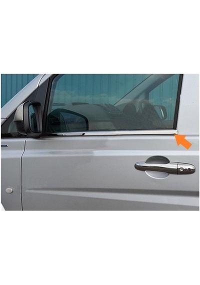 Cam Çıtası Krom Aksesuar 2 Parça Vito W639 Van 2010 2014 Model İçin Uyumlu