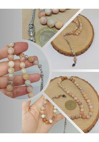 Yasamtohumu Güneş Taşı Üst Segment Petek Kesim 33lük Tesbih 8mm 36540 Çok Renkli