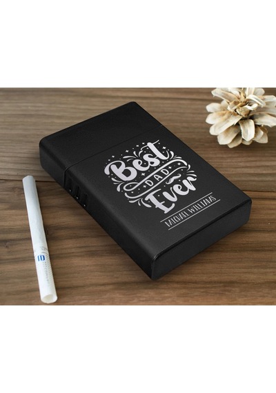 Bk Gift Kişiye Özel İsimli  Tasarımlı Siyah Metal Sigara Tabakası , Hediyesi , Hediye , Sigara Tabakası-4
