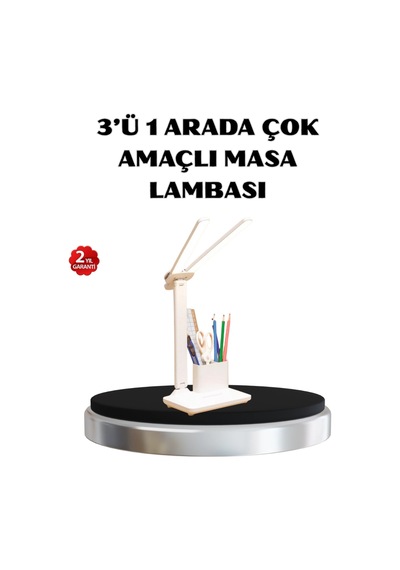 Buğz Kalemlik Ve Telefon Standlı Masa Lambası Kısılabilir Led Işık, Göz Dostu Tasarım Diğer