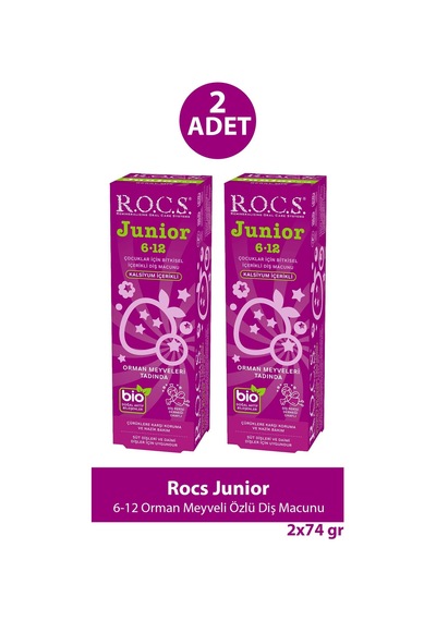 Rocs Junior 6-12 Orman Meyveli Özlü Diş Macunu 2 x 74 G