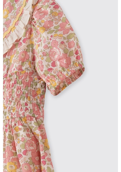 Panço Liberty Kumaş Çiçek Desenli Kız Çocuk Elbise 5621gk26006 Pembe