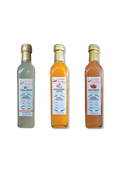 Doğal Bizden Doğal Fermantasyon Nar 500 ML + Mandalina 500 ML + Elma Sirkesi 500 ML