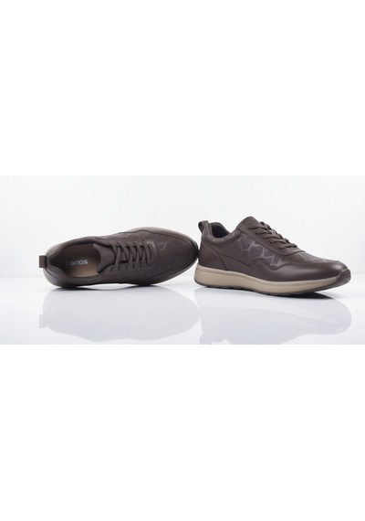 Growish Gr0444 Hakiki Deri Bej Renk Eva Taban Geometrik Desenli Sneaker Yürüyüş Ayakkabısı Kahverengi Growish Gr0444 Hakiki Deri Bej Renk Eva Taban Geometrik Desenli Sneaker Yürüyüş Ayakkabısı Kahverengi