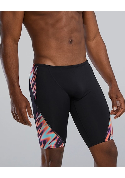 Tyr Durafast Elite Erkek Jammer Mayo - Disarray Siyah - Neon Sarı