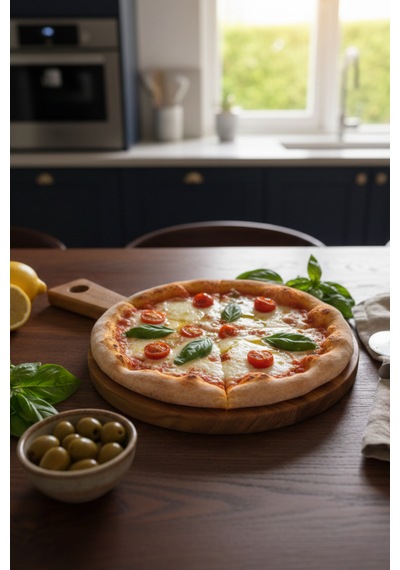 Doğal Gürgen Ağacı Saplı Sunum Tahtası-pizza Servis Tabağı Et Ve Şarküteri Tahtası Ahşap