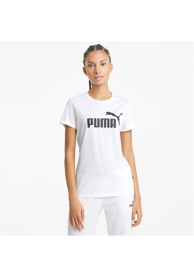 Puma Essentials Logo Kadın Tişört Beyaz