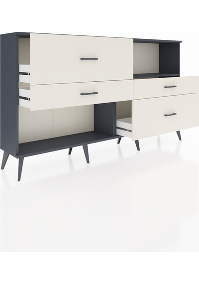 Arges Konsol Tek Raflı 4 Çekmeceli 176x30x99 Antrasit-antrasit/a Antrasit-antrasit/aytaşı Arges Konsol Tek Raflı 4 Çekmeceli 176x30x99 Antrasit-antrasit/a Antrasit-antrasit/aytaşı