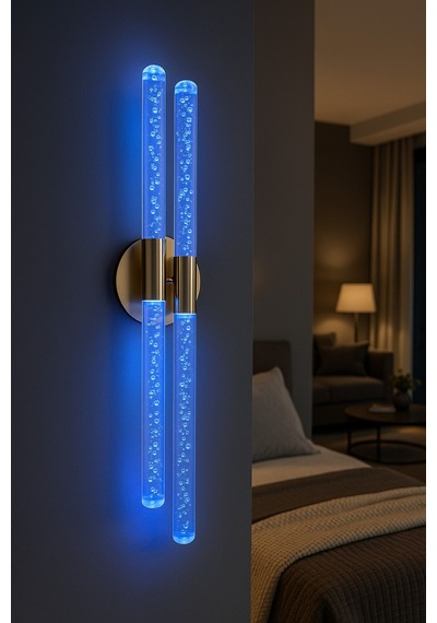 Bh Bubblelight Dubble Şık Ve Zarif Modern Led Duvar Aplik Gold Rgb Elektrikli Kumandalı Gold