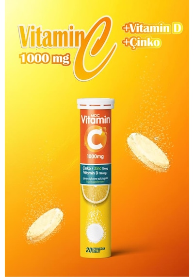 Mdc Vitamin C Çinko Vitamin D 20 Efervesan Tablet - 6'lı Stant