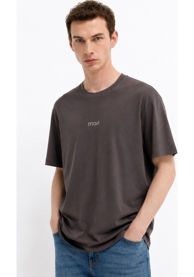 Mavi M0613102-88083 Mavi Baskılı T-shirt Erkek Tişort Kahverengi