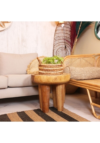 Söbe Oval Ekmek-havlu- Saklama Sepeti 30x21x24 Cm Bej