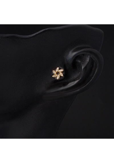 Bilezikci  14 Ayar Altın Piercing Tragus Küpe Kphsy14k22496 Sarı