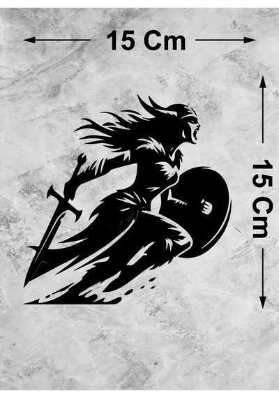 Viking Savaşcı Sticker - Araba Oto Motosiklet Karavan Cam Laptop Sticker - 00354 15x15 Cm