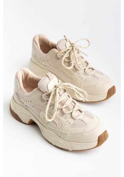 Suins Boris Premium Model Kadın Spor Ayakkabı Sneaker Ten
