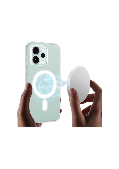 Oppo Reno15 Pro Max 5g Uyumlu Kılıf Sararmaz Kamera Korumalı Magsafe Mika Sert Parlak Şeffaf Kapak Beyaz