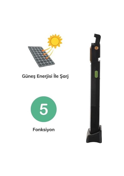 5 Fonksiyonlu Güneş Enerjisi İle Şarj Olabilen 48 Ledli Işıldak,aydınlatma Pr-3838 5250