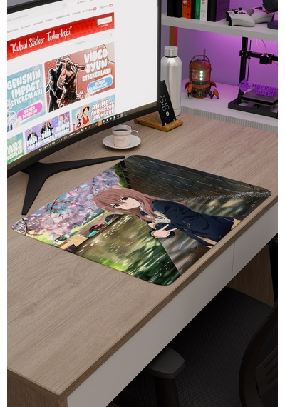 Koe No Katachi Kaymaz Dikişli Kauçuk Oyuncu Mousepad V4 - 48x40 Xl Gaming Mouse Pad Fare Altlığı