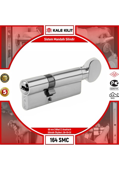 Sistem Mandallı Silindir 164 Smc 68 Mm Nikel 3 Anahtarlı 164smc00126