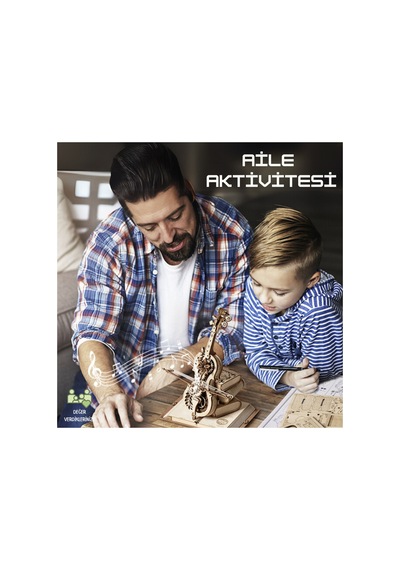 Büyülü Çello 3d Puzzle Ahşap Minyatür Maket Kiti Dıy Kendin Yap