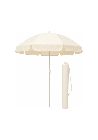 Yek Outdoor 200 Cm Plaj Ve Bahçe Şemsiyesi Taşıma Çantalı Krem