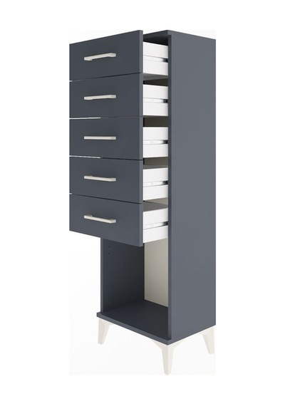 Arges Dolap 5 Çekmeceli 44x30x134 Antrasit-antrasit Antrasit Arges Dolap 5 Çekmeceli 44x30x134 Antrasit-antrasit Antrasit