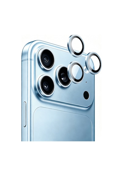 Epro Apple İphone 18 Pro Max Uyumlu Safir Lens Kamera Cam Koruyucu - Mavi