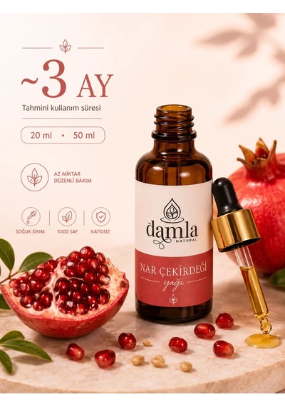 Biodamla Natural Nar Çekirdeği Yağı 20 Ml
