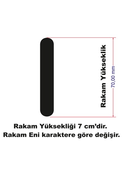Stencil Rakam Boyama Şablonu X054-sayı Rakam Yüksekliği 7 Cm