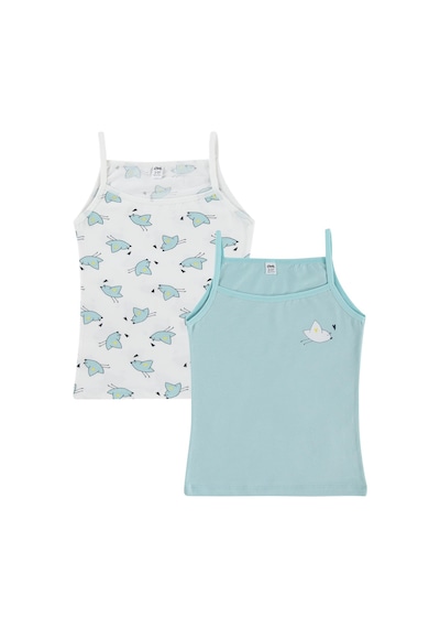 Civil Girls Cute Bird 2-12 Yaş Kız Çocuk 2'li Atlet - Standart