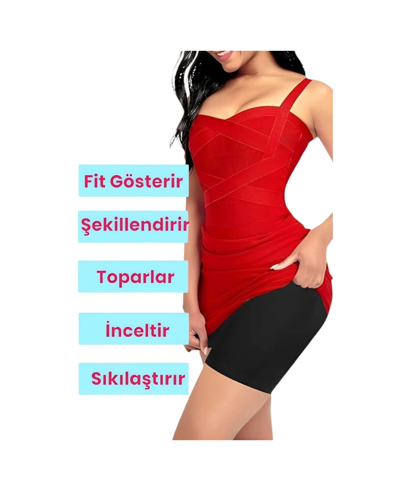 Tezzgelsin Kadın Dikişsiz İnce Askılı Toparlayıcı Tam Boy Korse 2'li Set Siyah - Ten Rengi
